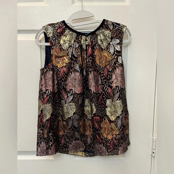 Rebecca Taylor Rose Clip Silk Blend Top - Picture 3 of 6